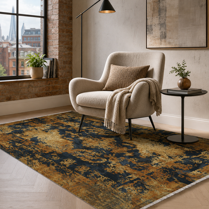 RW7019 washable chenille rug texture and pattern detail