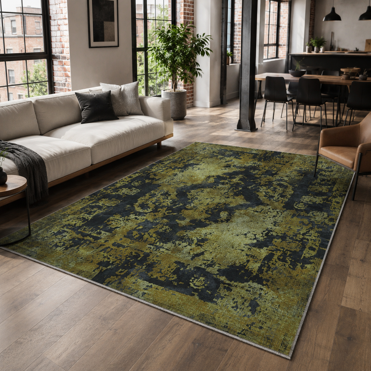RW7020 washable chenille area rug