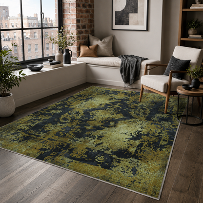 RW7020 washable chenille rug texture and pattern detail