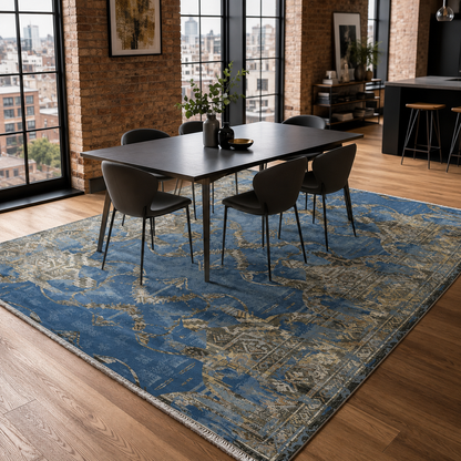RW7021 washable chenille rug texture and pattern detail