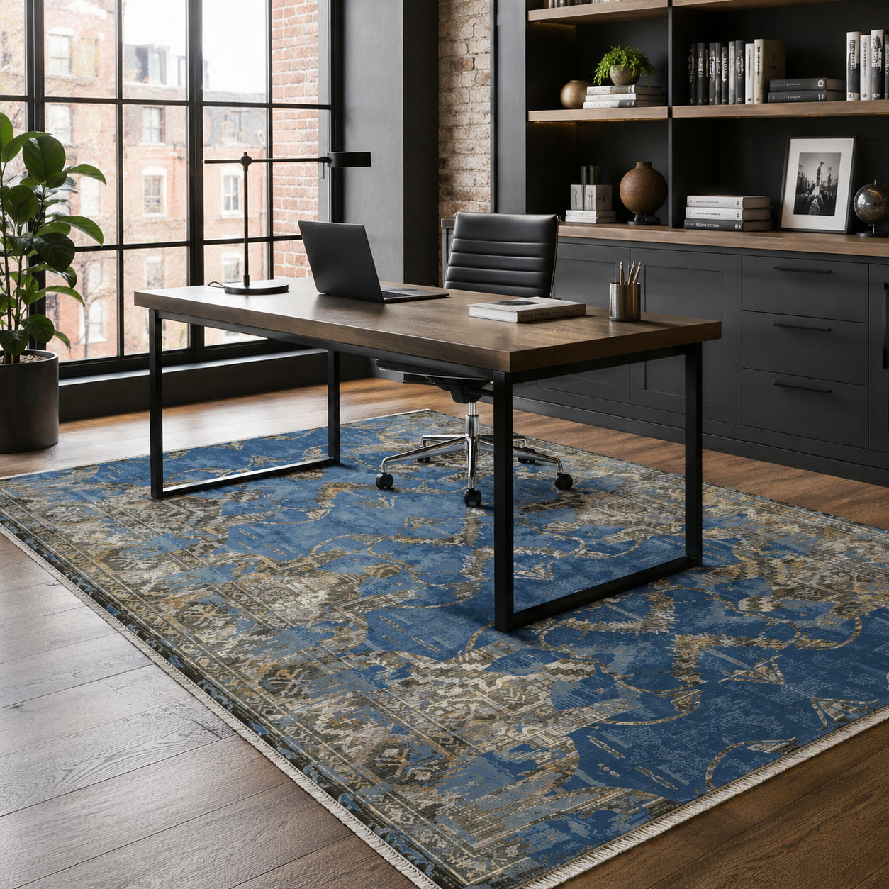 RW7021 washable chenille rug texture and pattern detail