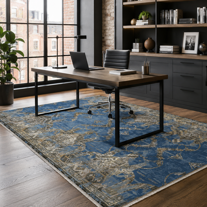 RW7021 washable chenille rug texture and pattern detail