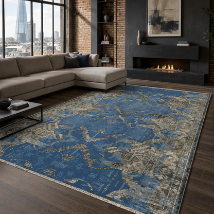 RW7021 washable chenille rug texture and pattern detail
