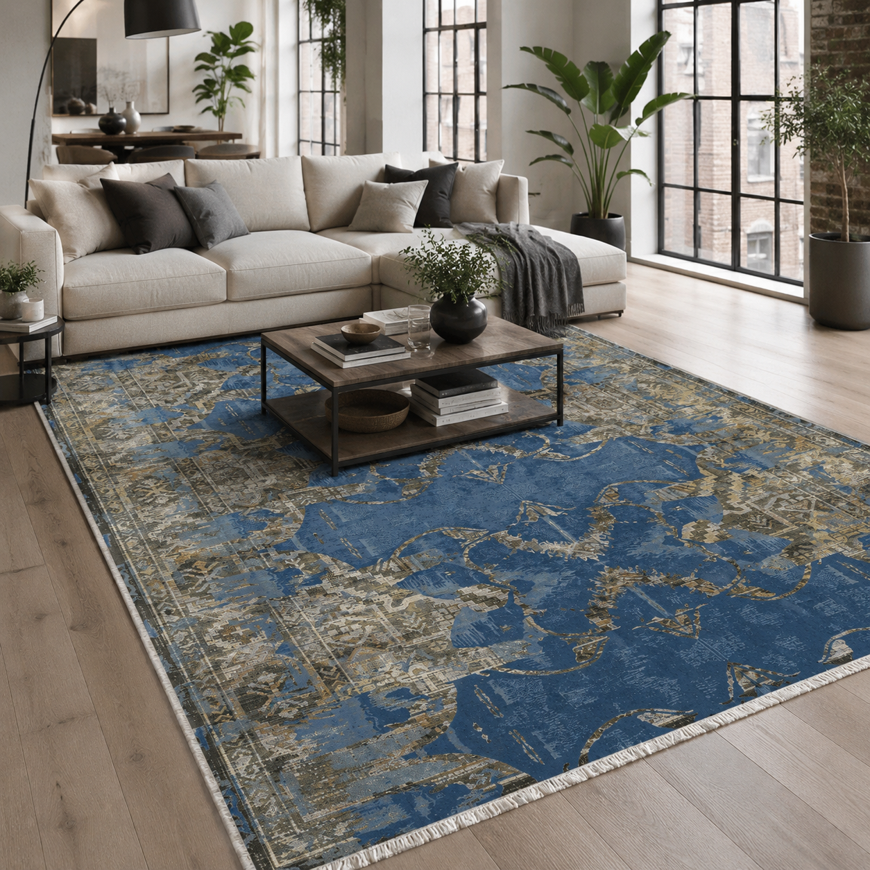 RW7021 washable chenille rug texture and pattern detail