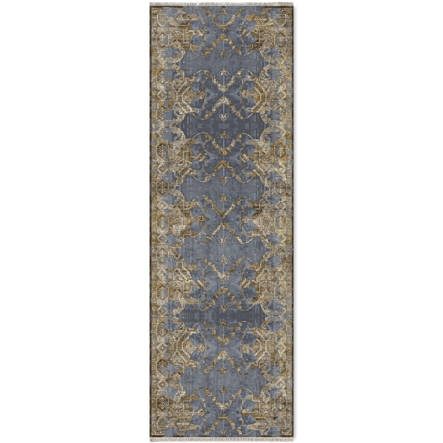 RW7022 washable chenille area rug viewed from above