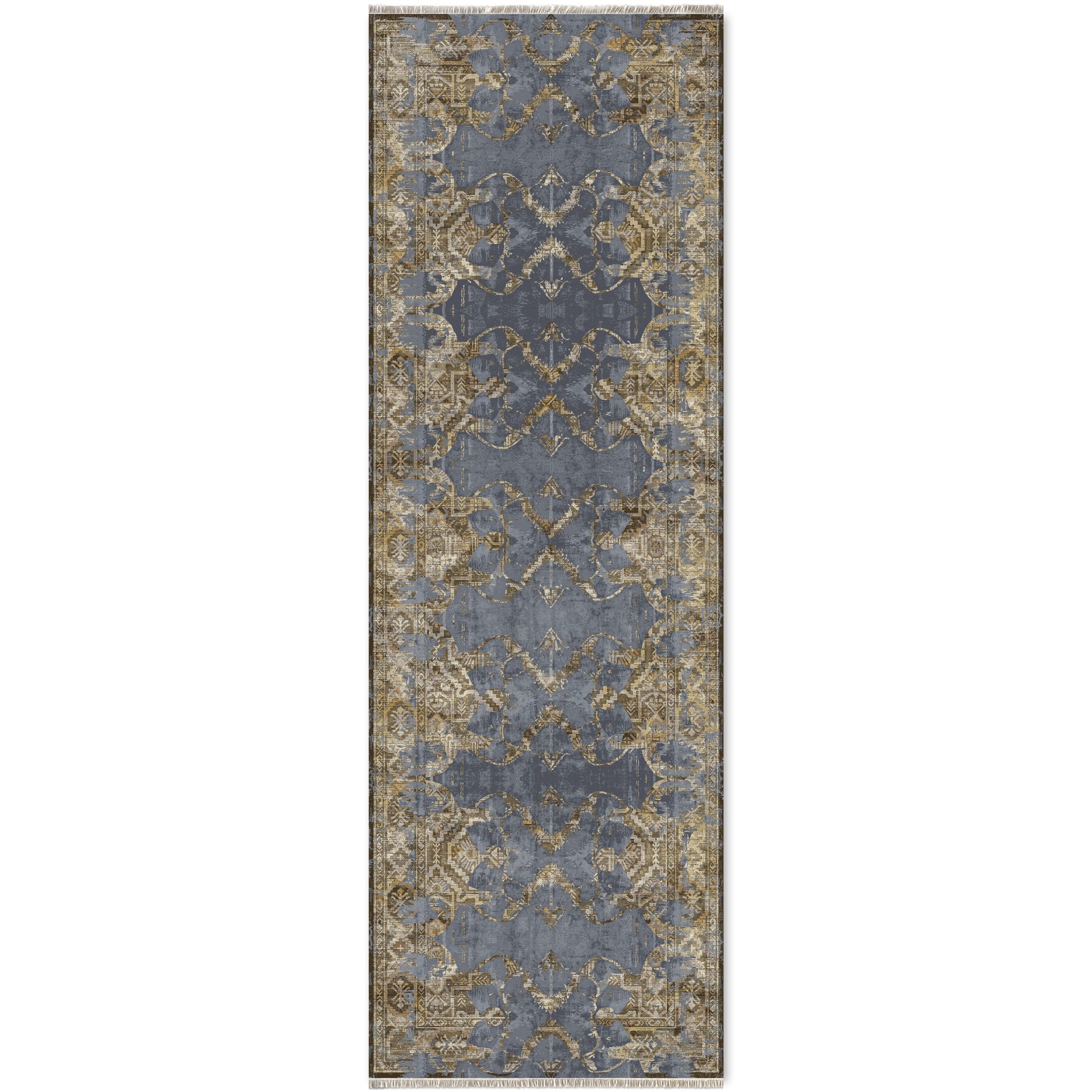 RW7022 washable chenille area rug viewed from above