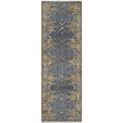 RW7022 washable chenille area rug viewed from above