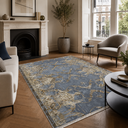 RW7022 washable chenille rug texture and pattern detail