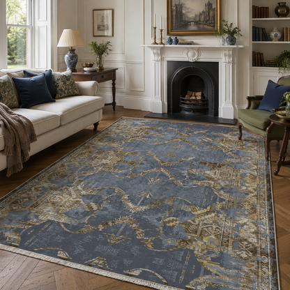 RW7022 washable chenille rug texture and pattern detail