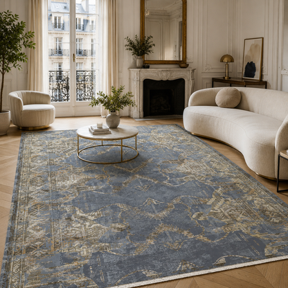 RW7022 washable chenille rug texture and pattern detail