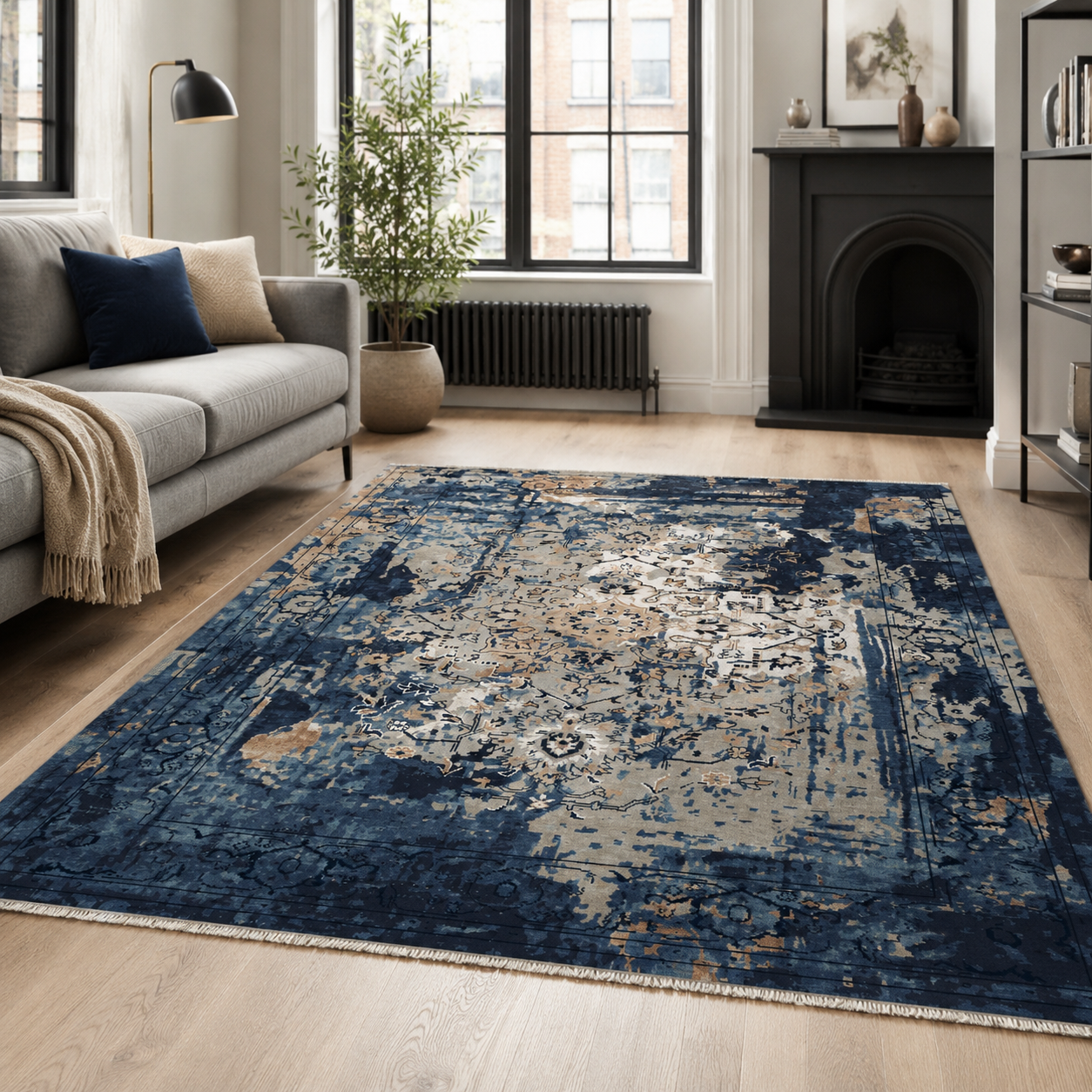 RW7023 washable chenille area rug
