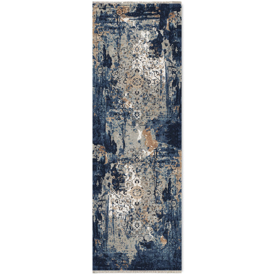 RW7023 washable chenille area rug viewed from above