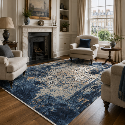 RW7023 washable chenille rug texture and pattern detail