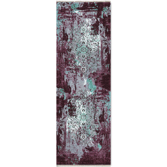 RW7024 washable chenille area rug viewed from above