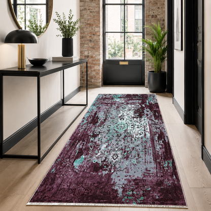 RW7024 washable chenille rug texture and pattern detail