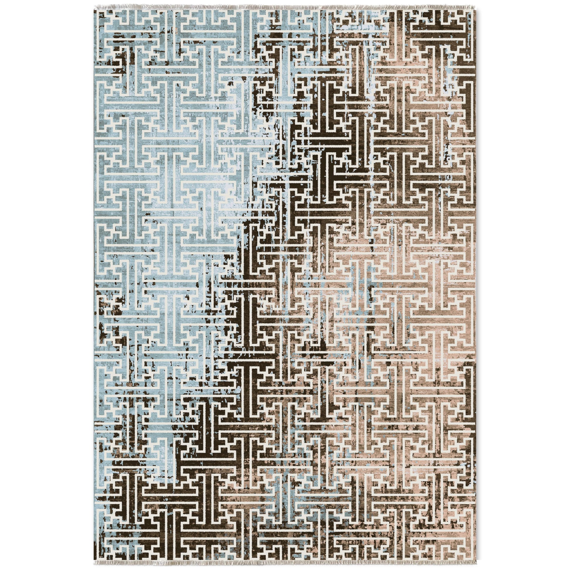 RW7025 washable chenille area rug viewed from above