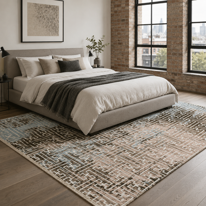 RW7025 washable chenille rug texture and pattern detail