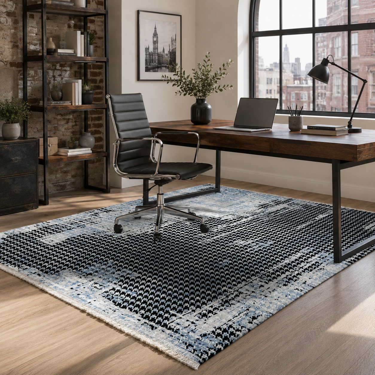 RW7026 washable chenille rug texture and pattern detail