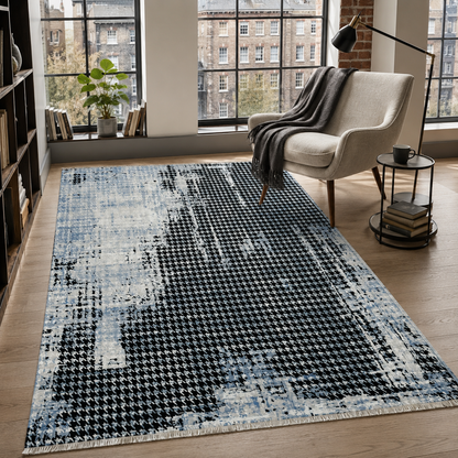 RW7026 washable chenille rug texture and pattern detail