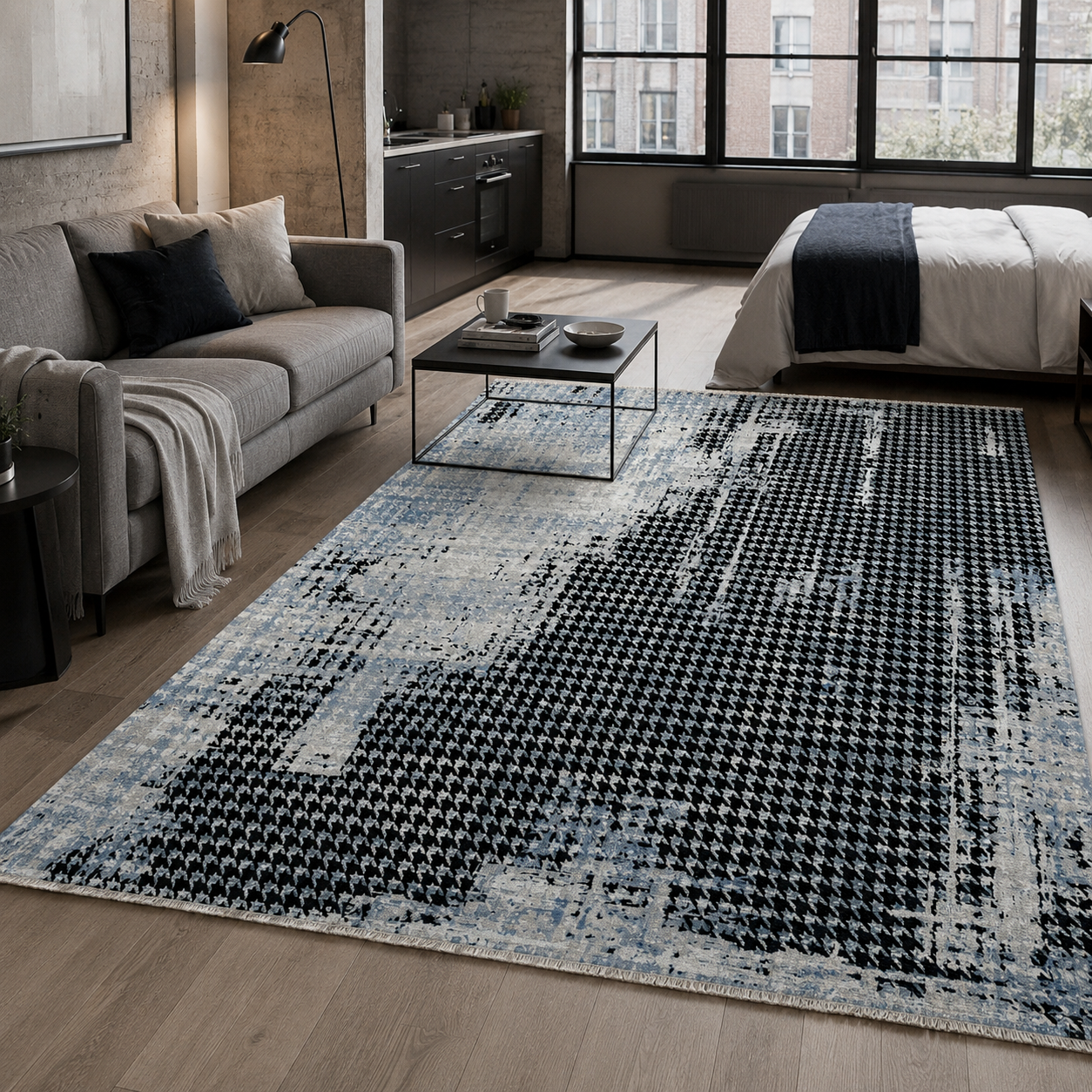 RW7026 washable chenille rug texture and pattern detail