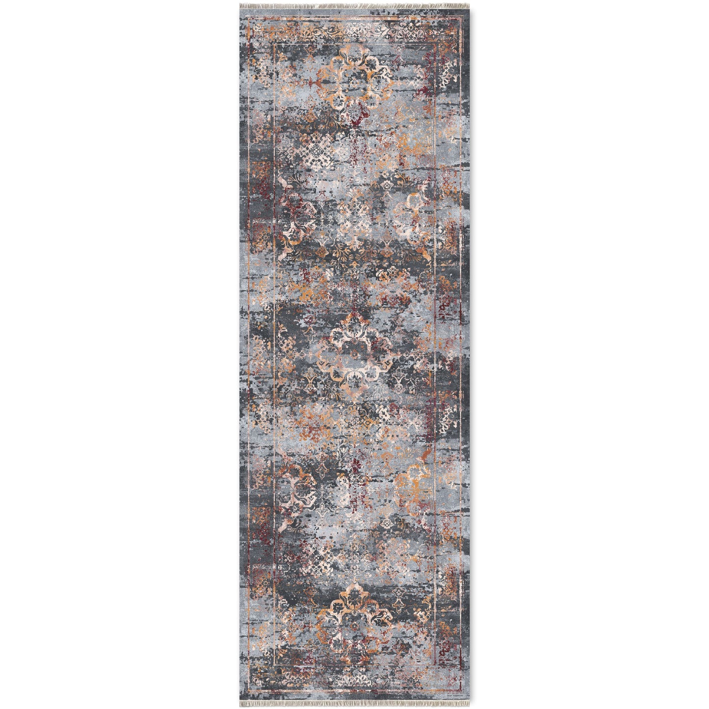 RW7027 washable chenille area rug viewed from above
