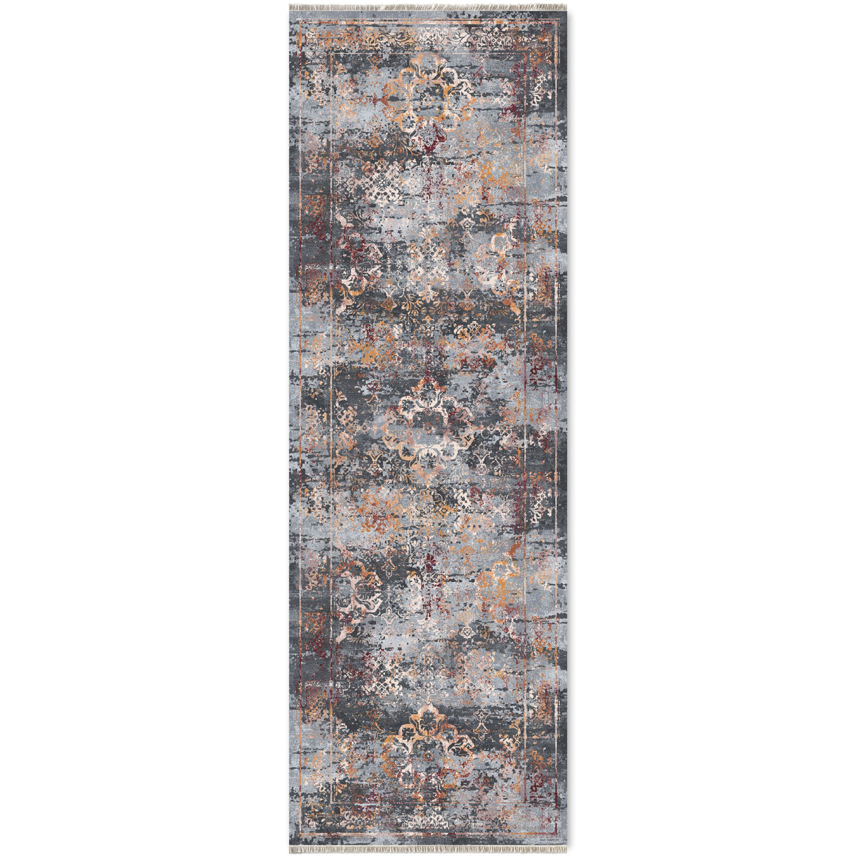 RW7027 washable chenille area rug viewed from above