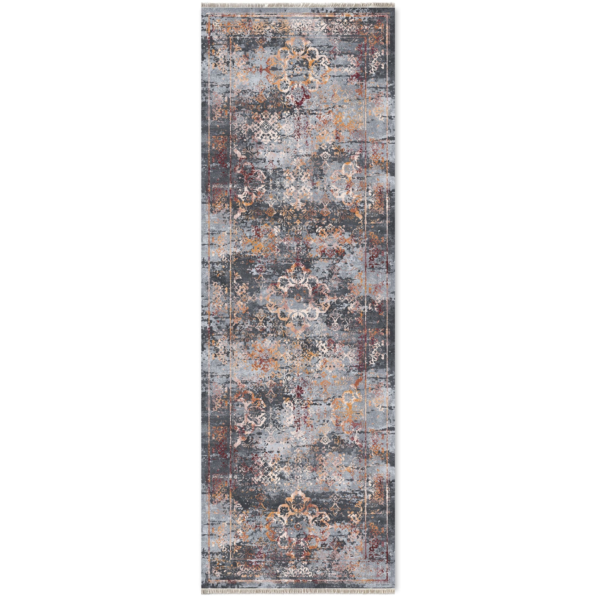 RW7027 washable chenille area rug viewed from above