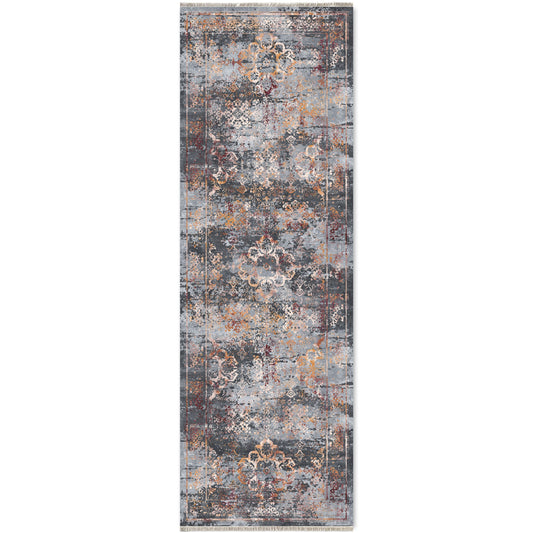 RW7027 washable chenille area rug viewed from above