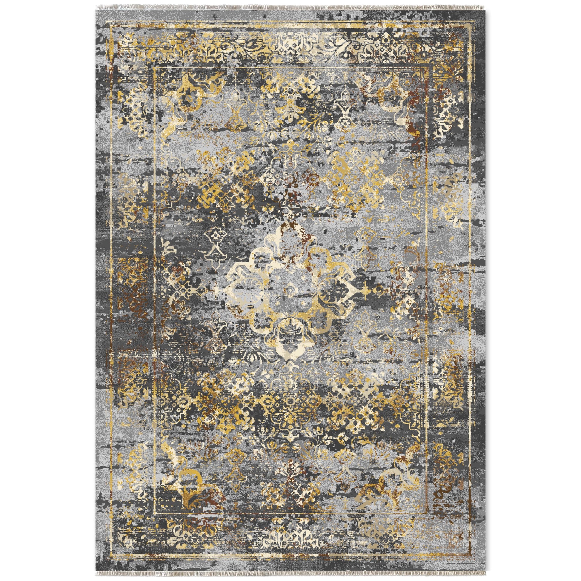 RW7028 washable chenille area rug viewed from above