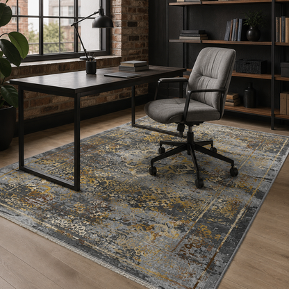 RW7028 washable chenille rug texture and pattern detail