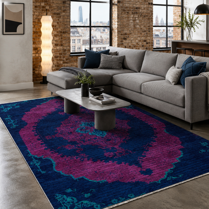 RW7029 washable chenille rug texture and pattern detail