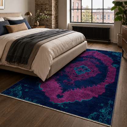 RW7029 washable chenille rug texture and pattern detail