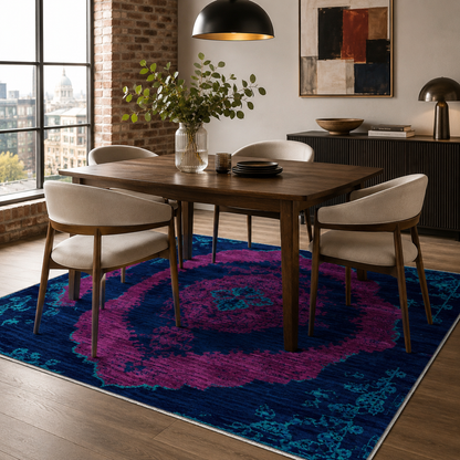 RW7029 washable chenille rug texture and pattern detail