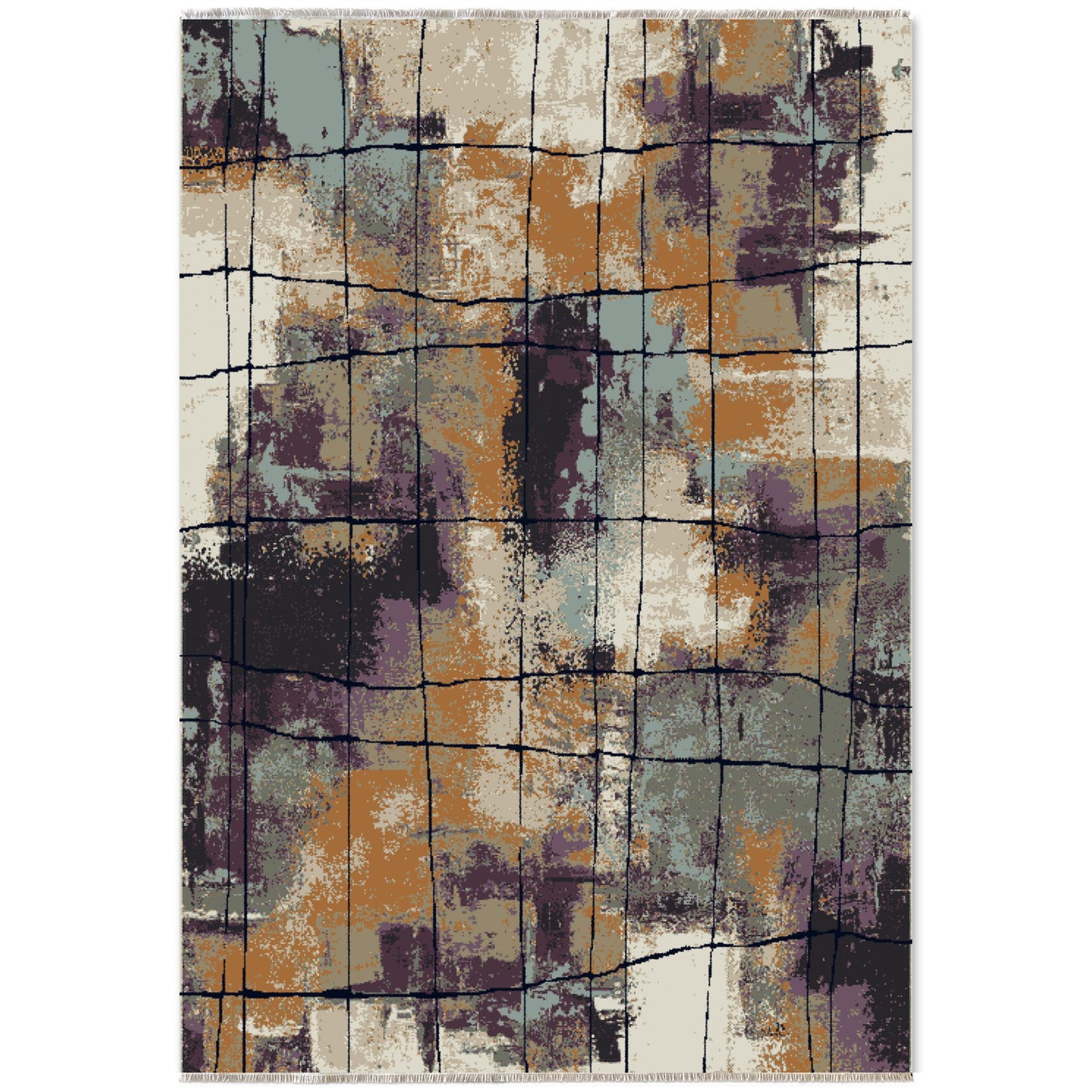RW7030 washable chenille area rug viewed from above