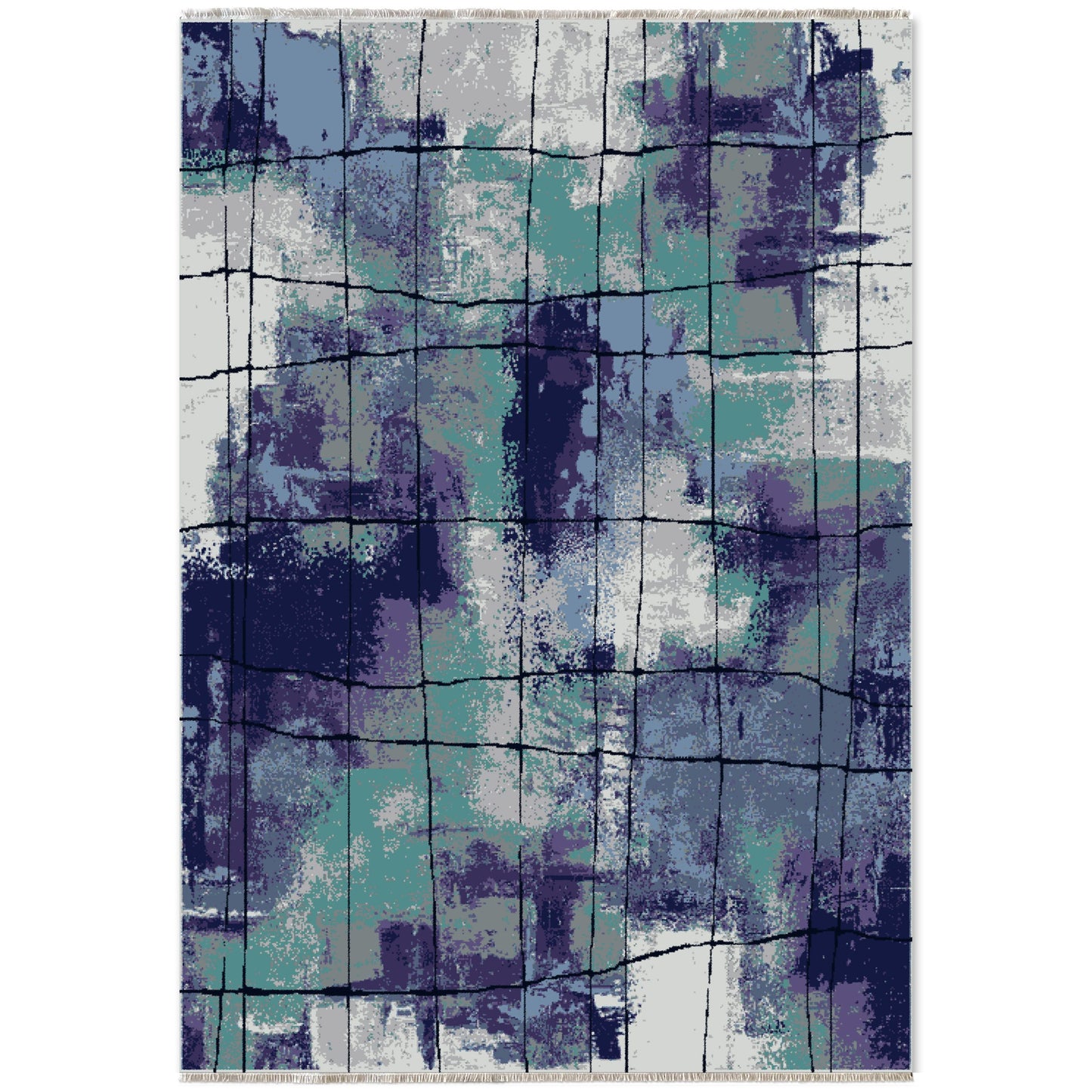 RW7031 washable chenille area rug viewed from above
