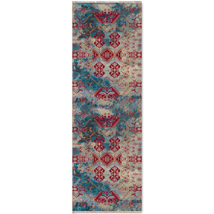RW7032 washable chenille area rug viewed from above