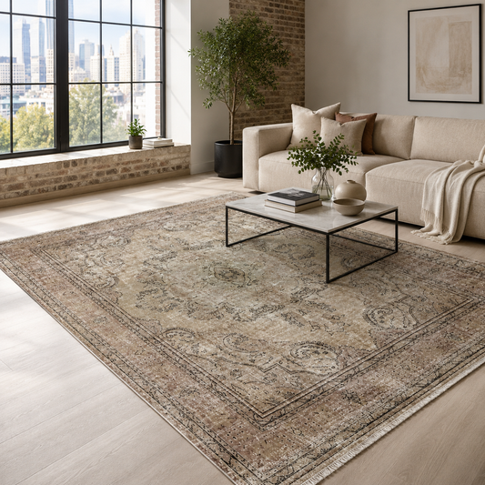 RW7033 washable chenille area rug