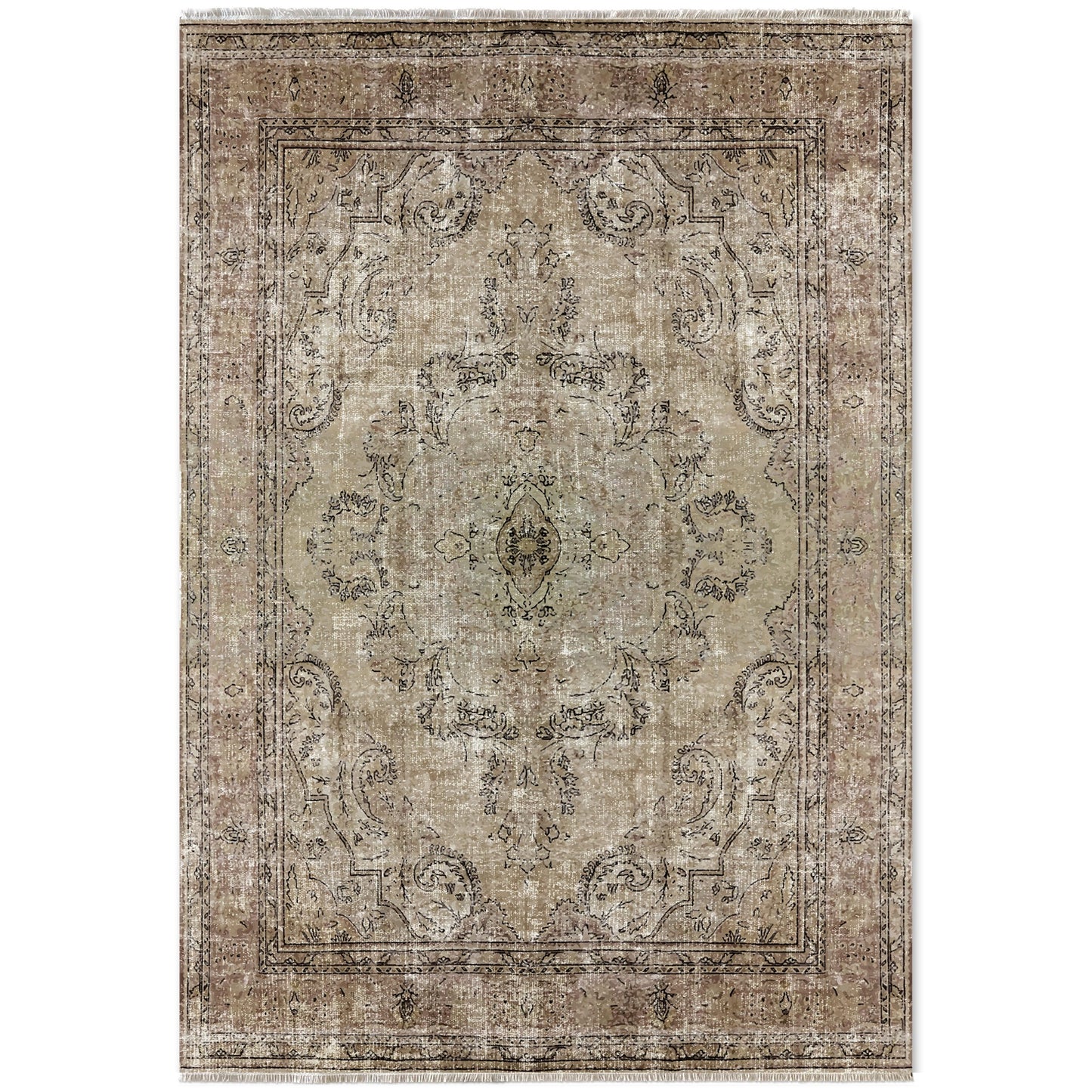 RW7033 washable chenille area rug viewed from above