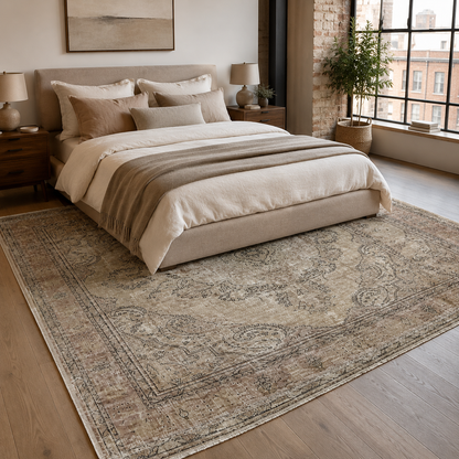 RW7033 washable chenille rug texture and pattern detail