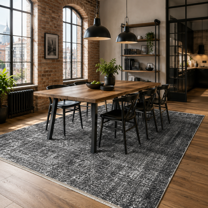 RW7034 washable chenille rug texture and pattern detail