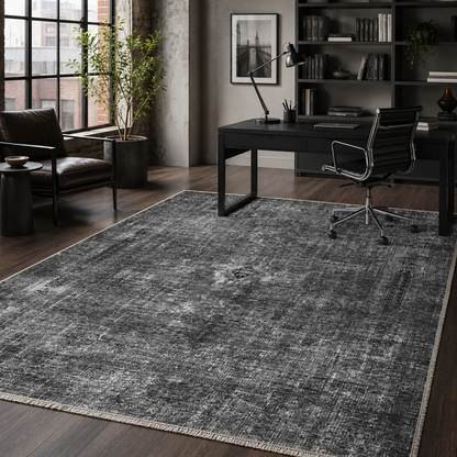 RW7034 washable chenille rug texture and pattern detail