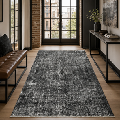 RW7034 washable chenille rug texture and pattern detail