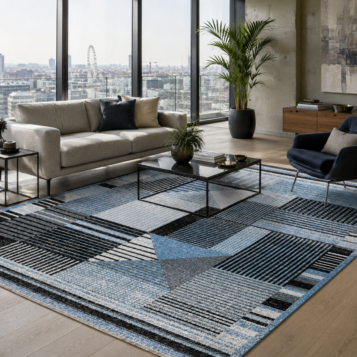 RW7036 washable chenille rug texture and pattern detail