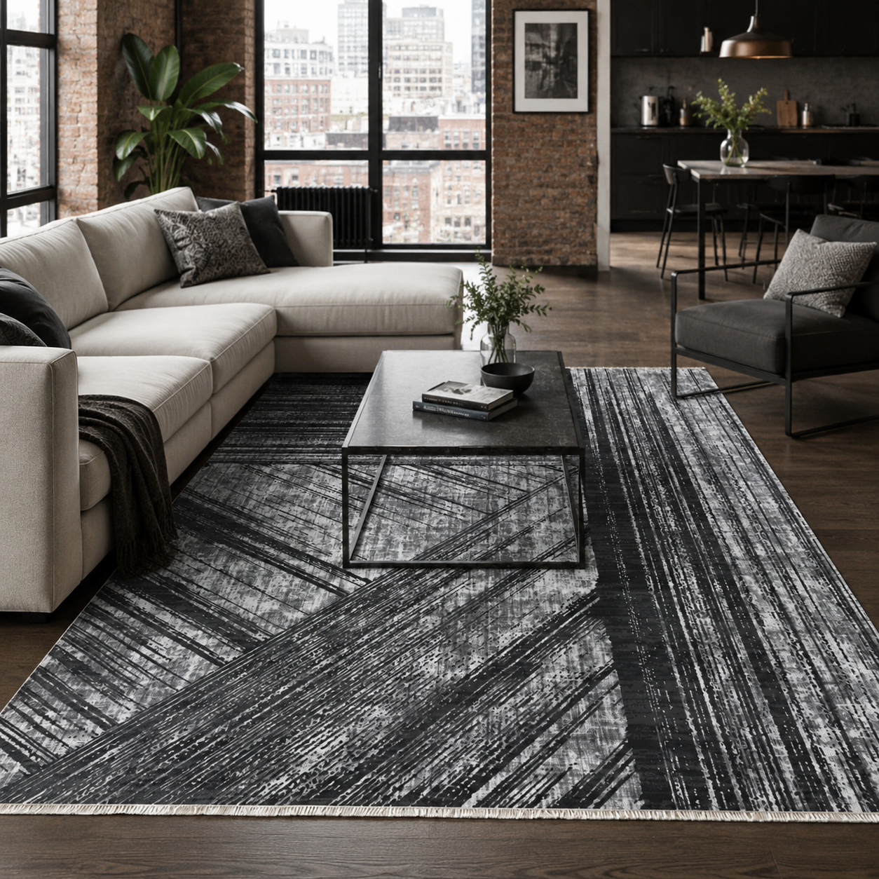 RW7037 washable chenille area rug