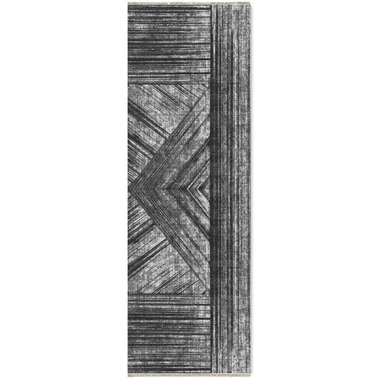 RW7037 washable chenille area rug viewed from above