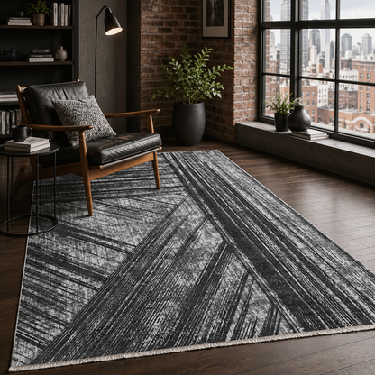 RW7037 washable chenille rug texture and pattern detail