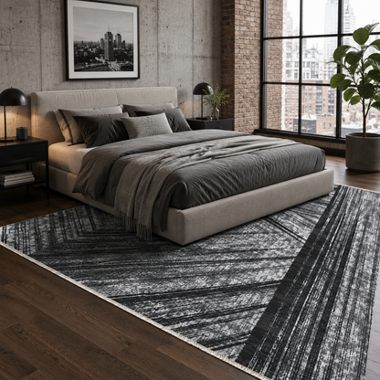 RW7037 washable chenille rug texture and pattern detail