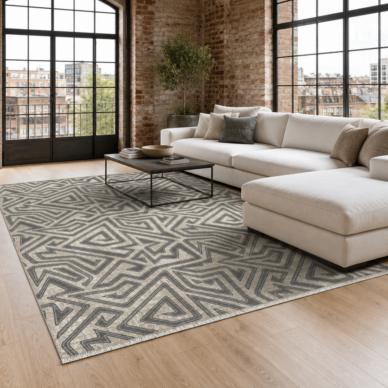 RW7038 washable chenille area rug