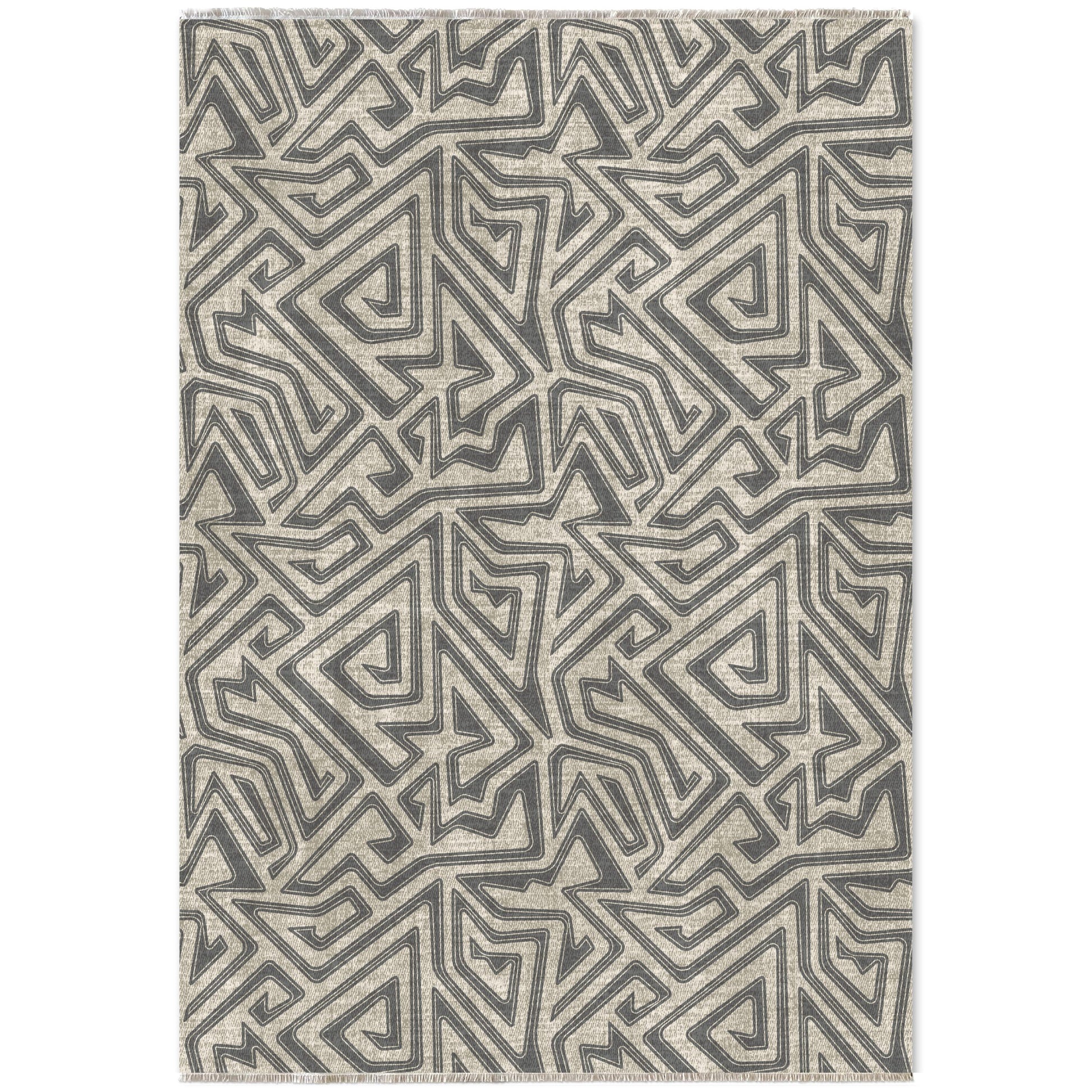 RW7038 washable chenille area rug viewed from above