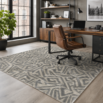 RW7038 washable chenille rug texture and pattern detail